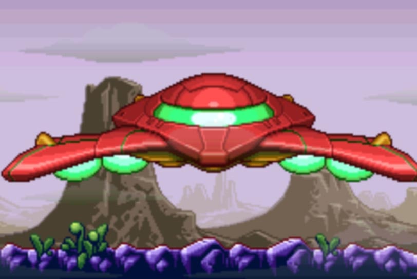The Spaceship lending on the gameplay