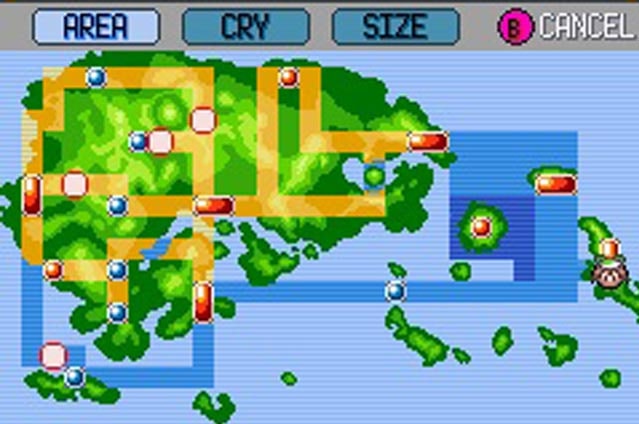 The Map on the Pokemon Emerald Kaizo Gameplay